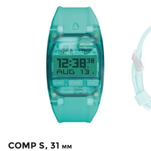 Nixon watch, women’s Comp S, turquoise. Like new!